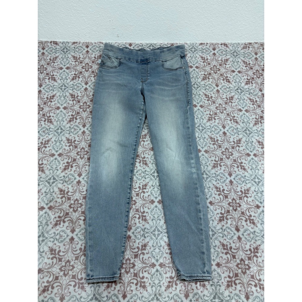Rock & Republic Denim Rx Fever Pull On Skinny Jeans Light Wash Blue Size 16